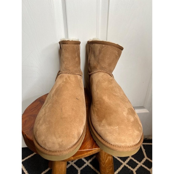 Ugg Boots Womens Chestnut Classic Mini Warm Shearling Lined Winter Size 17 UK 16 - Picture 5 of 15